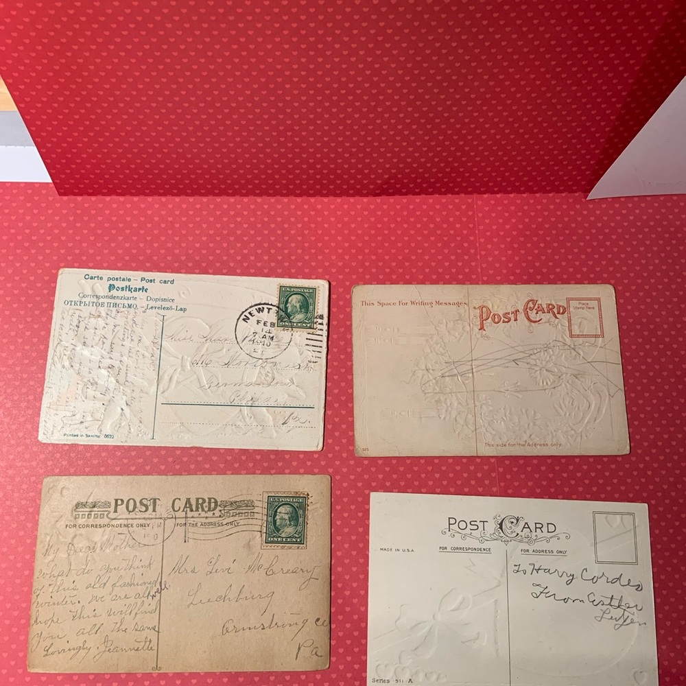 5 Antique Valentine’s Day Postcards - Picture 8 of 9
